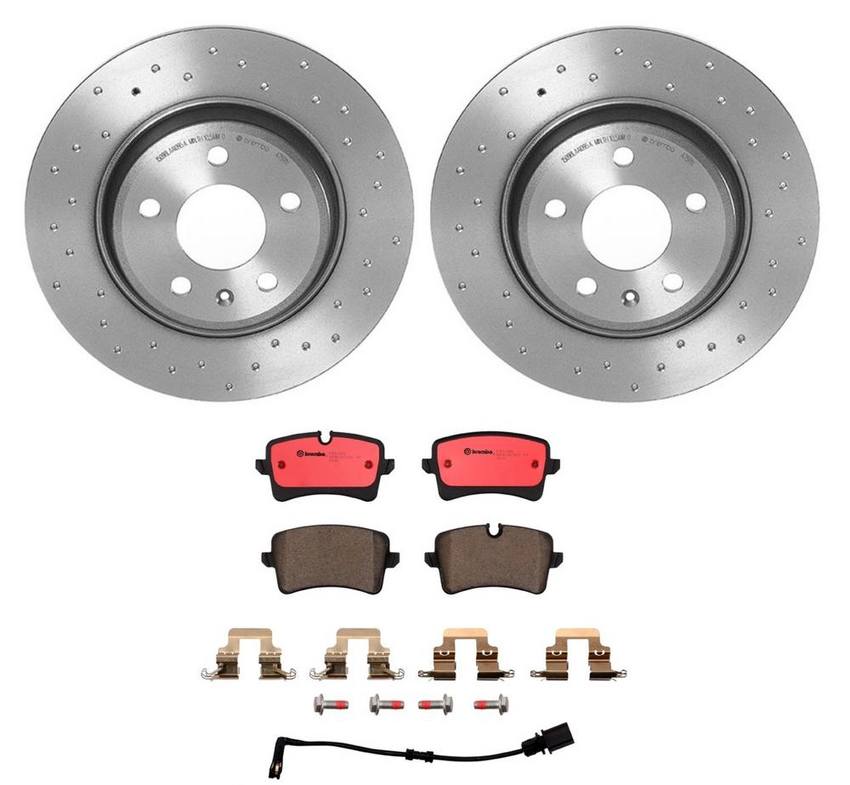 Audi Brembo Brake Kit - Pads and Rotors Rear (300mm) (Xtra) (Ceramic) 8K0615601M - Brembo 2265545KIT